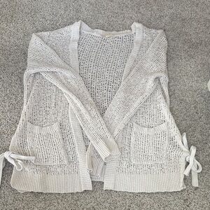 It's Our Time Cream Open-Knit Cardigan